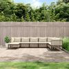 vidaXL 8-delige Loungeset met kussens poly rattan antracietkleurig