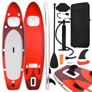 vidaXL Stand Up Paddleboardset opblaasbaar 300x76x10 cm rood