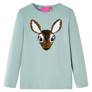 vidaXL Kindershirt met lange mouwen 116 middelmintkleurig