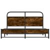vidaXL Bedframe zonder matras bewerkt hout gerookt eiken 150x200 cm
