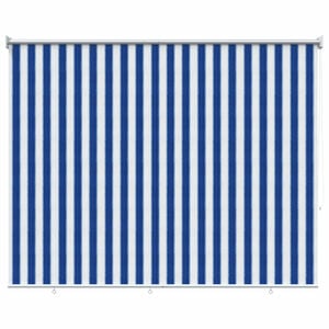 vidaXL Buitenrolgordijn 90% UV-blok Blauw en Witte Streep 160 x 230 cm