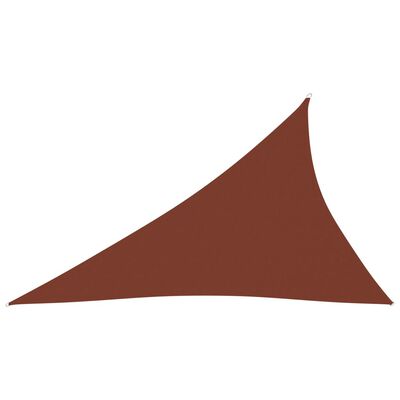 vidaXL Zonnescherm driehoekig 3x4x5 m oxford stof terracottakleurig