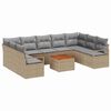 vidaXL Tuinbankenset 10 st Beige en Licht Grijs poly rattan