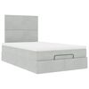 vidaXL Ottoman bed met matrassen en LED's 120x190cm fluweel lichtgrijs