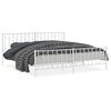 vidaXL Bedframe met hoofd- en voeteneinde&nbsp;metaal wit 200x200 cm