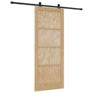 vidaXL Schuifdeur ORKDAL 86 x 211 cm Massief grenenhout Naturel