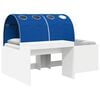 vidaXL Bed met Tunnel 3 st Wit en Blauw Bewerkt hout