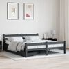 vidaXL Bedframe met 2 lades massief grenenhout donkergrijs 160x200 cm