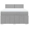 vidaXL Boxspring met matras stof lichtgrijs 160x200 cm