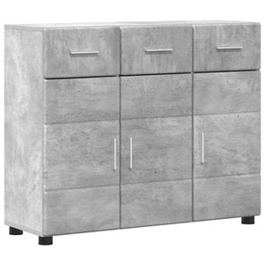 vidaXL Dressoir FLORIN 88,5 x 30,5 x 73 cm Beton Grijs Bewerkt hout