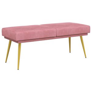 vidaXL Dubbel Laagige Bank Roze 120 x 45 x 46 cm fluweel