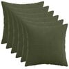 vidaXL Kussensloop 6 st HEERLEN Groen 30 x 30 cm corduroy