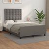 vidaXL Bedframe zonder matras 120x190 cm kunstleer grijs