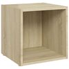 vidaXL Tv-meubelen 4 st 37x35x37 cm bewerkt hout sonoma eikenkleurig