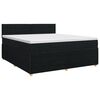 vidaXL Boxspringbed met matras met hoofdeinde Zwart 160 x 200 cm Stof