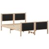 vidaXL Bedframe Bruin en zwart 140 x 190 cm Massief grenenhout