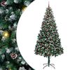 vidaXL Kunstkerstboom Groen 240 cm PVC en Staal en Kunststof