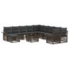 vidaXL Tuinbankenset 12 st Grijs en Donkergrijs poly rattan