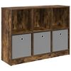 vidaXL Dressoir met lade Gerookt eiken 102 x 32 x 73,5 cm