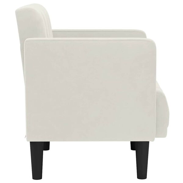 vidaXL Fauteuil met armleuningen cr&egrave;me 53 cm fluweel
