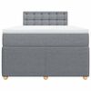 vidaXL Boxspring met matras stof lichtgrijs 120x190 cm