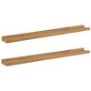 vidaXL Wandplank met plank 2 pcs Bruin 80 x 9 x 3 cm Bewerkt hout