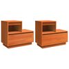 vidaXL Nachtkastje 2 st Wasbruin 60 x 34 x 51 cm Bewerkt hout