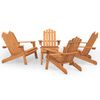vidaXL 5-delige Loungeset Adirondack massief acaciahout