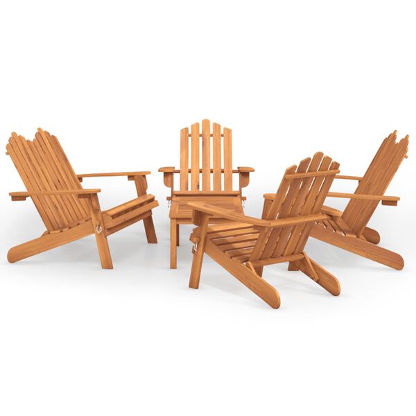 vidaXL 5-delige Loungeset Adirondack massief acaciahout