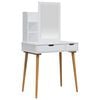 vidaXL Toilettafel Set FAUSKE 3 st Wit 76 x 50 x 143 cm