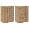 vidaXL Dressoirs CORONA 2 st Artisan Eiken 59 x 39 x 80 cm