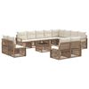 vidaXL Tuinbankenset 13 pcs Beige poly rattan