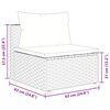 vidaXL 9-delige Loungeset met kussens poly rattan zwart
