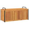 vidaXL Kussenbox 110x45x42/53 cm massief acaciahout en staal