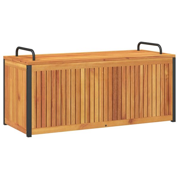 vidaXL Kussenbox 110x45x42/53 cm massief acaciahout en staal