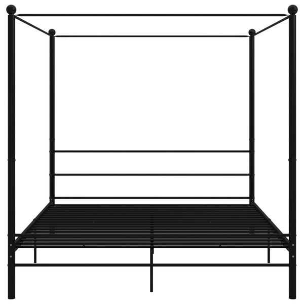 vidaXL Hemelbedframe metaal zwart 180x200 cm