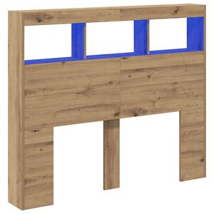 vidaXL Hoofdbord Artisan Eiken Bewerkt hout