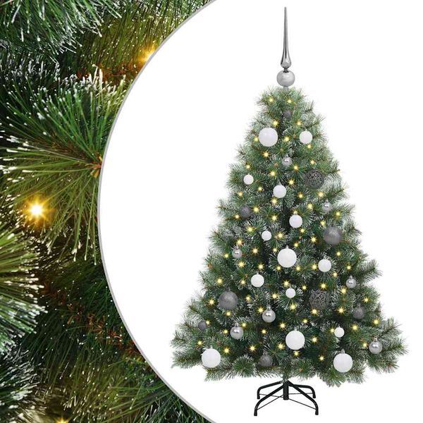 vidaXL Kunstkerstboom met 150 LED met standaard Groen 120 cm PE en PVC