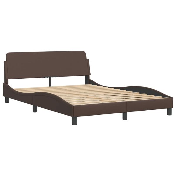vidaXL Bed "Viana" met matras kunstleer bruin 120x200 cm