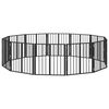 vidaXL Hondenpoort 12 st Zwart 60 x 60 cm Gegalvaniseerd staal