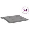vidaXL Tuinstoelkussens 4 st 50x50x3 cm oxford stof grijs