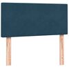 vidaXL Boxspring met matras fluweel donkerblauw 90x220 cm