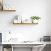 vidaXL Wandplank Wandgemonteerd Beige 90 x 23,5 x 4 cm Bewerkt hout