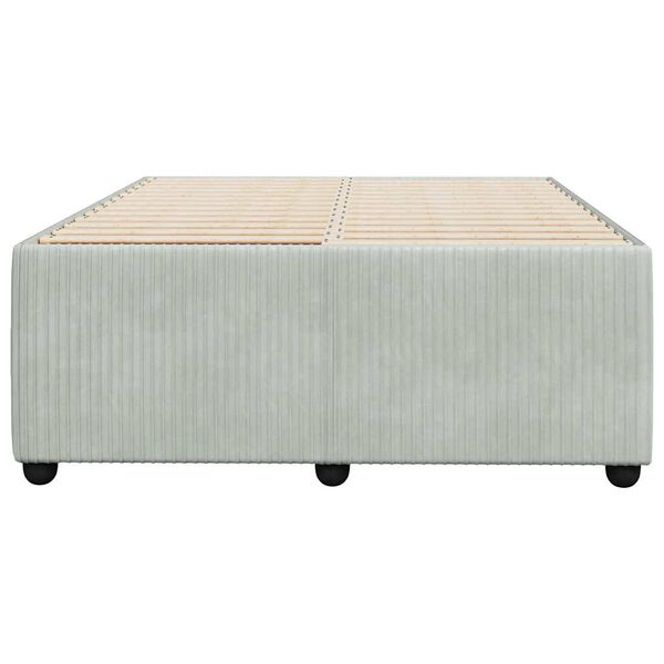 vidaXL Bedframe zonder matras 120x200 cm fluweel lichtgrijs