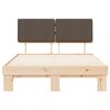 vidaXL Bedframe met Gevoerd Hoofdgedeelte Taupe 140 x 190 cm