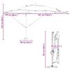 vidaXL Parasol Antraciet 351 x 250 x 253 cm Polyester en Aluminium