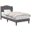 vidaXL Bedframe met hoofdeinde Grijs 100 x 200 cm Kunstleer