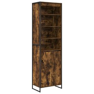 vidaXL Hoge Kasten Rook Eik 60 x 36 x 200 cm Bewerkt hout