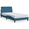 vidaXL Bedframe met LED zonder matras fluweel blauw 100x200 cm