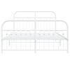 vidaXL Bedframe met hoofd- en voeteneinde metaal wit 140x200 cm